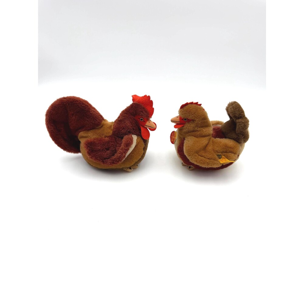 Vintage Steiff Rooster and Hen Stuffed Animals - Picture 3 of 16